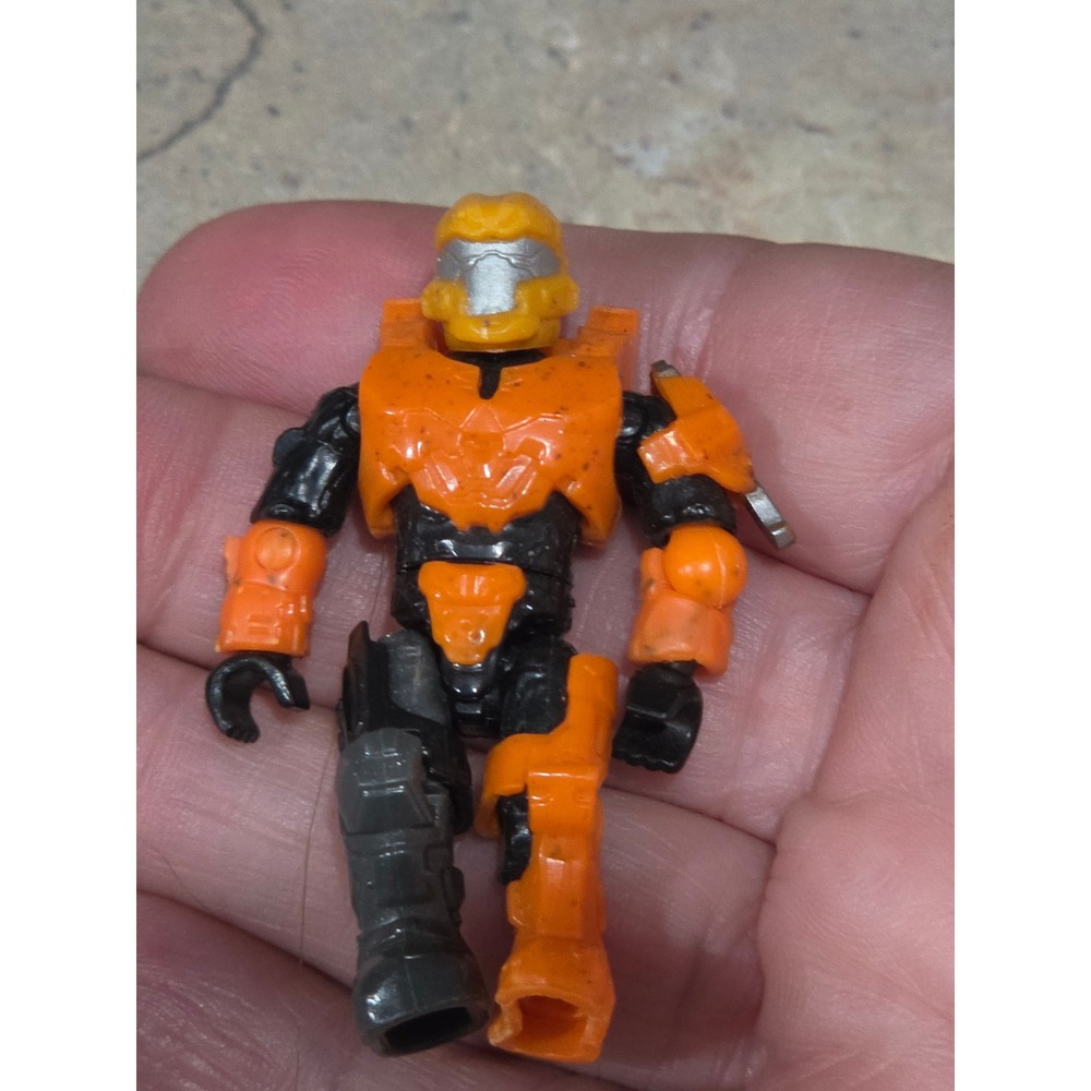 Mega Bloks Halo Spartan Orange Black Micro Action Figure‎ UNSC Spartan IV